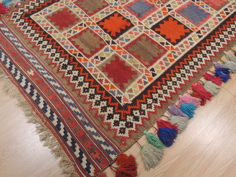 Kilim Red Runner Hand Knotted 41 X 102 Area Rug 100-109463 Image 7
