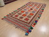Kilim Red Runner Hand Knotted 41 X 102 Area Rug 100-109463 Thumb 1