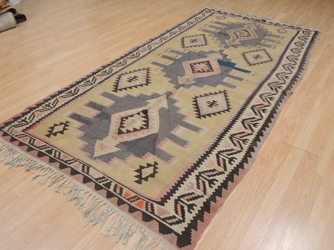 Kilim Brown Runner Flat Woven 46 X 810  Area Rug 100-109465 Image 10