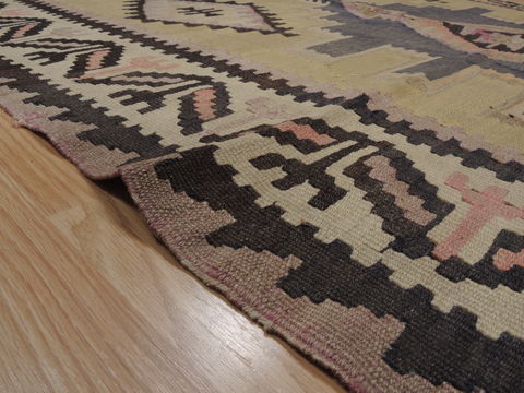 Kilim Brown Runner Flat Woven 46 X 810  Area Rug 100-109465 Image 11