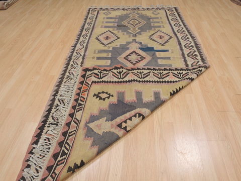Kilim Brown Runner Flat Woven 46 X 810  Area Rug 100-109465 Image 12