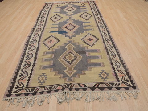 Kilim Brown Runner Flat Woven 46 X 810  Area Rug 100-109465 Image 1