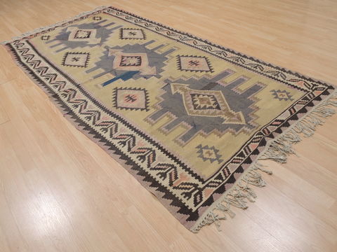 Kilim Brown Runner Flat Woven 46 X 810  Area Rug 100-109465 Image 3