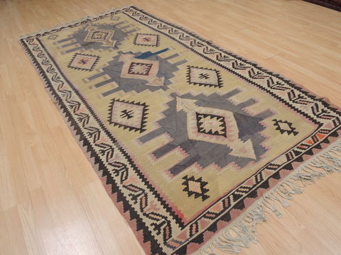 Kilim Brown Runner Flat Woven 46 X 810  Area Rug 100-109465 Image 4