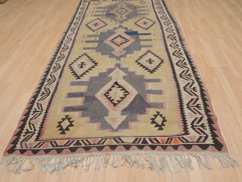 Kilim Brown Runner Flat Woven 46 X 810  Area Rug 100-109465 Image 9