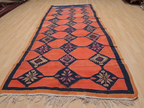 Kilim Red Runner Flat Woven 51 X 114 Area Rug 100-109466 Image 1