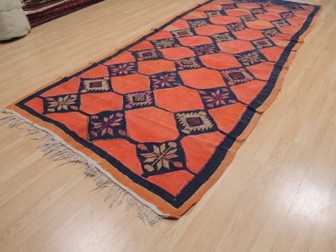 Kilim Red Runner Flat Woven 51 X 114 Area Rug 100-109466 Image 2
