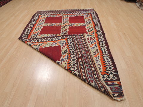 Kilim Red Hand Knotted 51 X 86 Area Rug 100-109467 Image 13