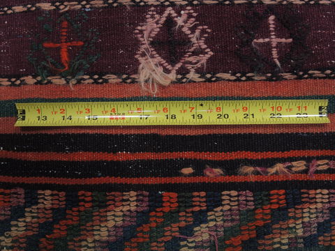 Kilim Red Hand Knotted 42 X 81 Area Rug 100-109470 Image 13