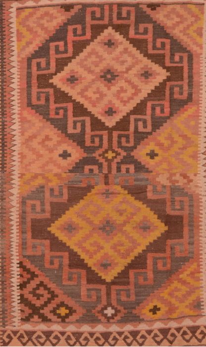 Kilim Orange Flat Woven 68 X 1110 Area Rug 100-109472 Image 0