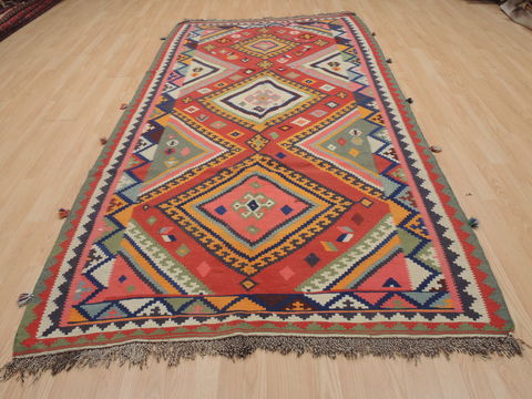 Kilim Red Runner Flat Woven 50 X 98 Area Rug 100-109473 Image 1