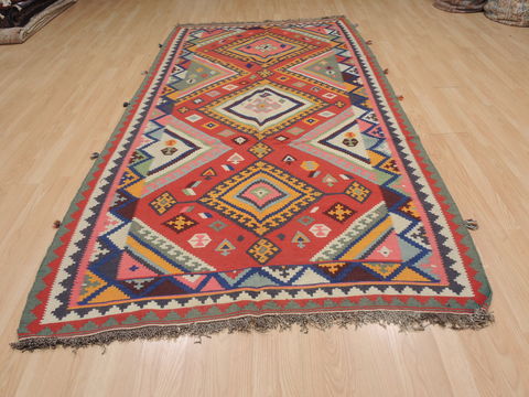 Kilim Red Runner Flat Woven 50 X 98 Area Rug 100-109473 Image 4