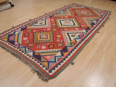 Kilim Red Runner Flat Woven 50 X 98 Area Rug 100-109473 Image 5