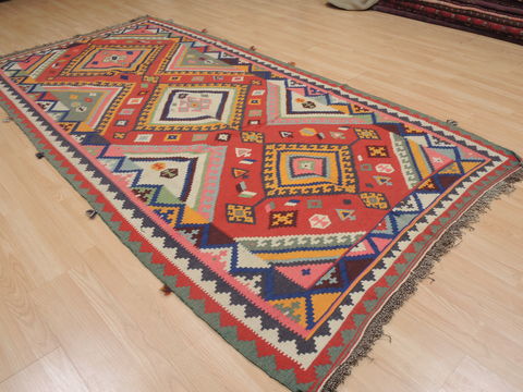 Kilim Red Runner Flat Woven 50 X 98 Area Rug 100-109473 Image 6