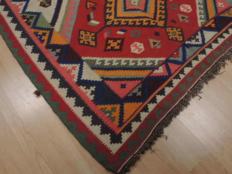 Kilim Red Runner Flat Woven 50 X 98 Area Rug 100-109473 Image 7