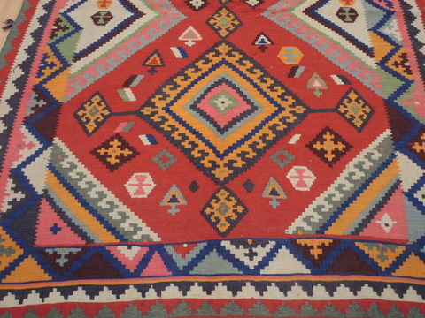 Kilim Red Runner Flat Woven 50 X 98 Area Rug 100-109473 Image 8