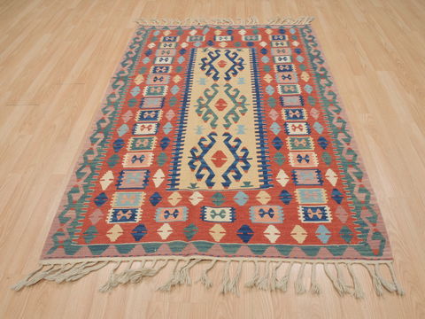 Kilim Red Flat Woven 40 X 59 Area Rug 100-109476 Image 13
