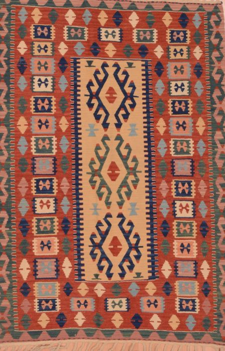 Kilim Red Flat Woven 40 X 59 Area Rug 100-109476 Image 0