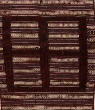 Afghan Kilim Brown Rectangle 3x5 ft Wool Carpet 109477