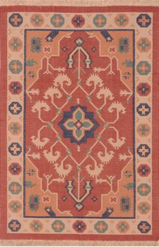 Kilim Brown Flat Woven 4'0" X 6'0"  Area Rug 100-109479