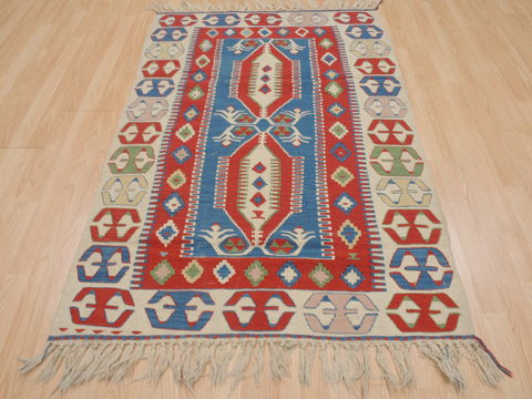 Kilim Red Flat Woven 36 X 52 Area Rug 100-109480 Image 1