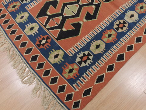 Kilim Red Flat Woven 39 X 52 Area Rug 100-109482 Image 8