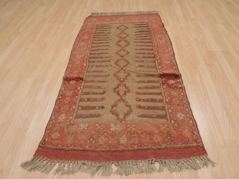 Kilim Brown Flat Woven 30 X 58 Area Rug 100-109488 Image 4