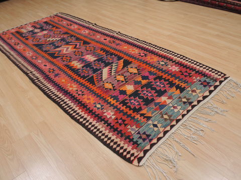 Kilim Red Runner Flat Woven 40 X 94 Area Rug 100-109492 Image 4