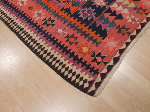 Kilim Red Runner Flat Woven 40 X 94 Area Rug 100-109492 Image 9