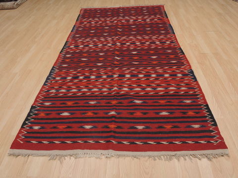 Kilim Red Runner Flat Woven 43 X 92 Area Rug 100-109494 Image 4