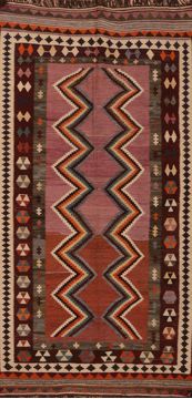 Afghan Kilim Red Rectangle 5x7 ft Wool Carpet 109503