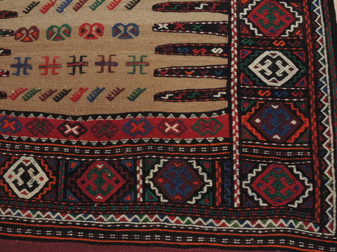 Kilim Red Square Hand Knotted 36 X 43 Area Rug 100-109508 Image 10