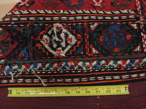 Kilim Red Square Hand Knotted 36 X 43 Area Rug 100-109508 Image 16