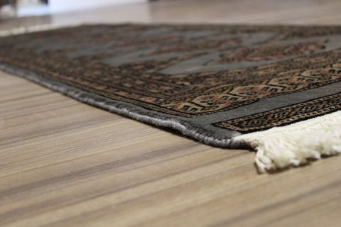 Bokhara Grey Runner Hand Knotted 20 X 60 Area Rug 155-109518 Image 5