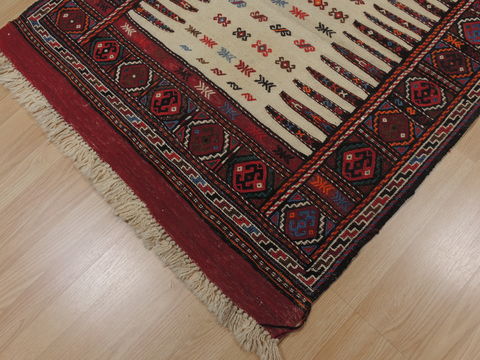 Kilim Red Square Flat Woven 33 X 33 Area Rug 100-109535 Image 8