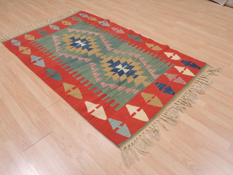 Kilim Red Flat Woven 37 X 56 Area Rug 100-109538 Image 14