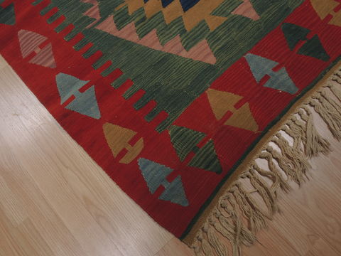 Kilim Red Flat Woven 37 X 56 Area Rug 100-109538 Image 5