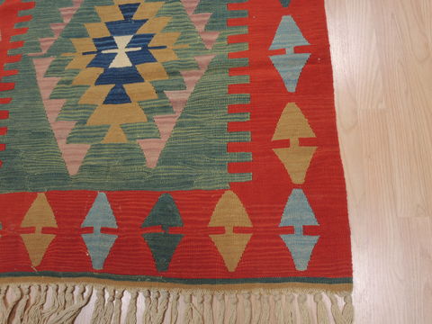 Kilim Red Flat Woven 37 X 56 Area Rug 100-109538 Image 6