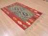 Kilim Red Flat Woven 37 X 56 Area Rug 100-109538 Thumb 14