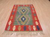 Kilim Red Flat Woven 37 X 56  Area Rug 100-109538 Thumb 1