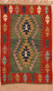 Kilim Red Flat Woven 37 X 56  Area Rug 100-109538 Thumb 0