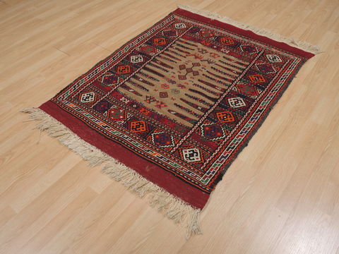 Kilim Red Square Flat Woven 33 X 33 Area Rug 100-109539 Image 15