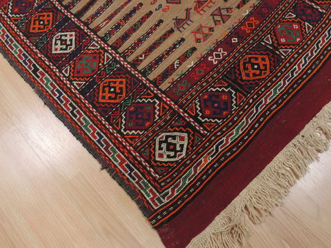 Kilim Red Square Flat Woven 33 X 33 Area Rug 100-109539 Image 6