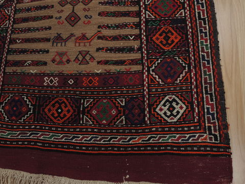 Kilim Red Square Flat Woven 33 X 33 Area Rug 100-109539 Image 7