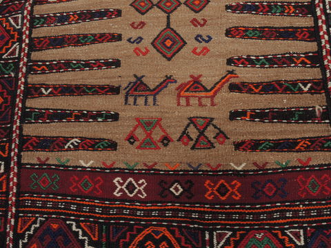 Kilim Red Square Flat Woven 33 X 33 Area Rug 100-109539 Image 9