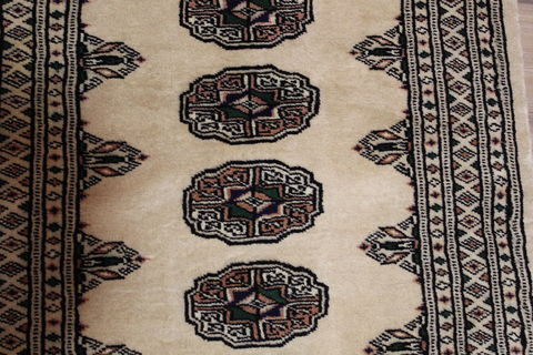 Bokhara Beige Runner Hand Knotted 21 X 59 Area Rug 155-109542 Image 3