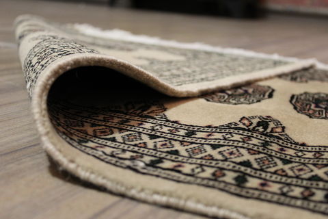 Bokhara Beige Runner Hand Knotted 21 X 59 Area Rug 155-109542 Image 6