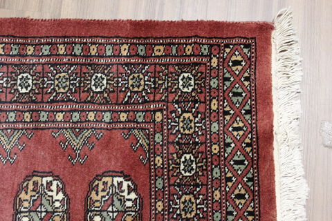 Bokhara Red Runner Hand Knotted 22 X 69 Area Rug 155-109546 Image 4