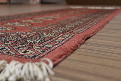 Bokhara Red Runner Hand Knotted 22 X 69 Area Rug 155-109546 Image 5