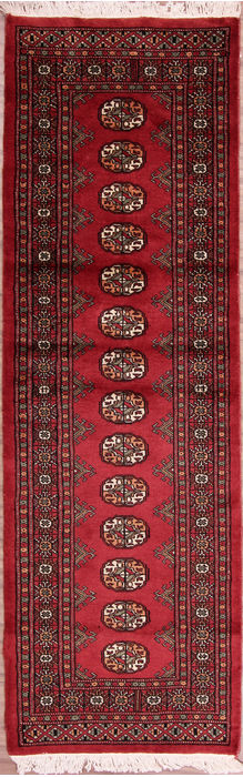 Bokhara Red Runner Hand Knotted 22 X 69 Area Rug 155-109546 Image 0